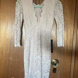 Bebe Women's Pink and Cream Dress